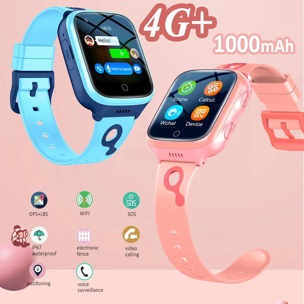 

1000mah Smart Watch For Children 4G Waterproof Video Call support sim card Sports Smartwatch For Boys Girl Montre Enfant Fille Спортивные умные часы для мальчиков