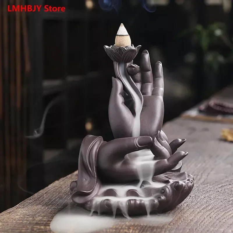 

Purple Sand Backflow Sandalwood Incense Stove Indoor Household Incense Stove Creative Bergamot Backflow Incense Stove Decoration