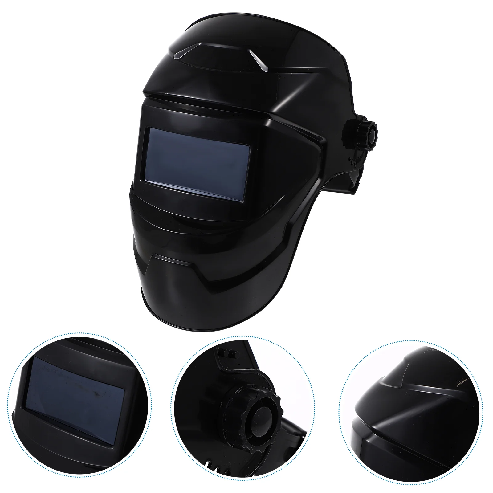 

1PC Welding Head Mask Lightweight Breathable Adjustable Anti UV Protective Mask Welder Gear (Physical Glass Lens)