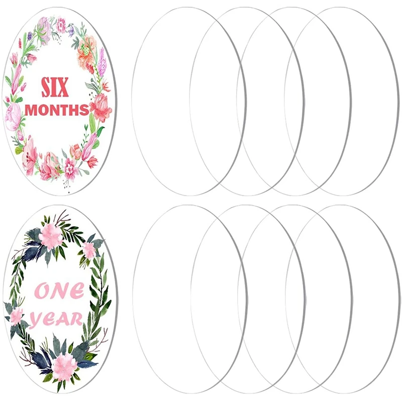 

20 Pcs Clear Round Acrylic Sheets 6 Inch Acrylic Disc Signs For Cutting And Engraving, Business Cards, Painting And DIY