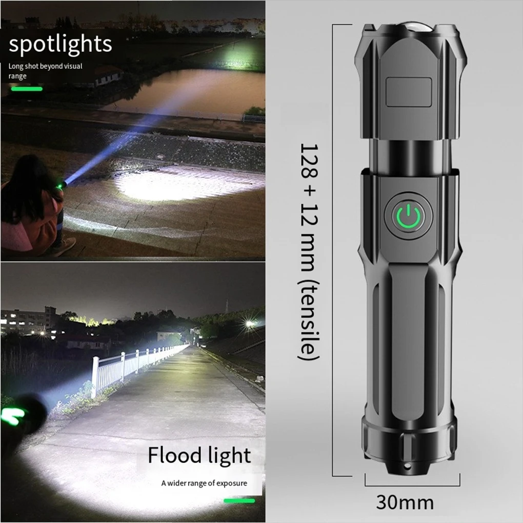 

Zoomable Flashlight Focusing Torch Light Lamp Multi-function Supplies