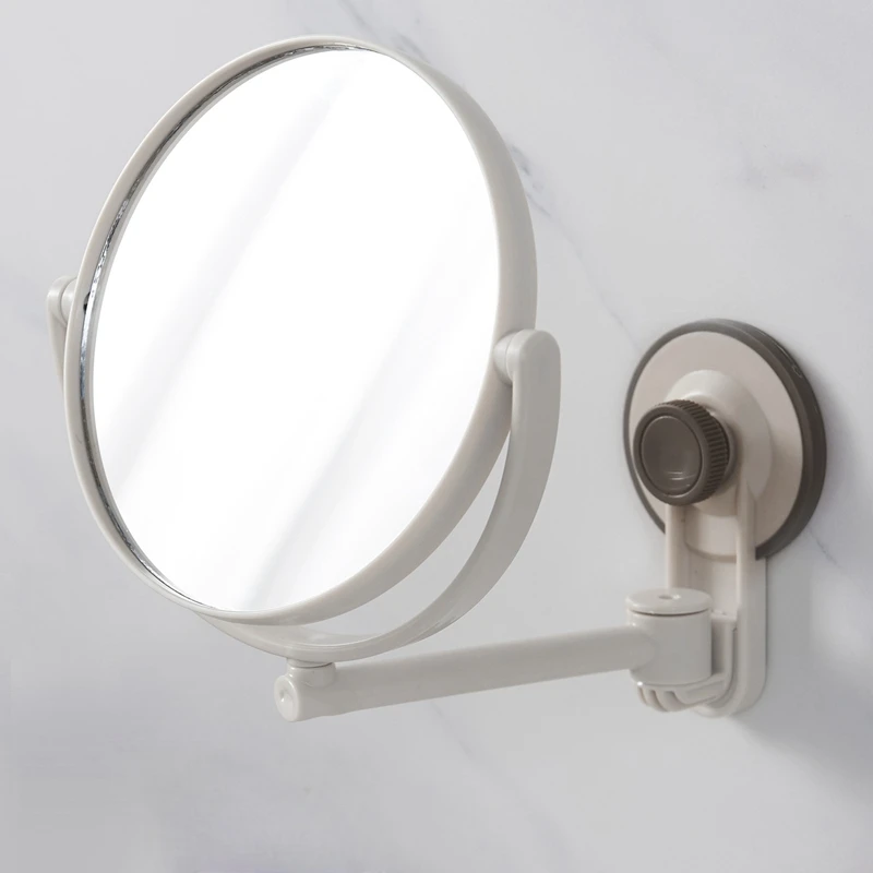 

Косметическое зеркало для ванной, регулируемое зеркало для макияжа с присоской и увеличением 1X/3X, двустороннее зеркало для ванной комнаты