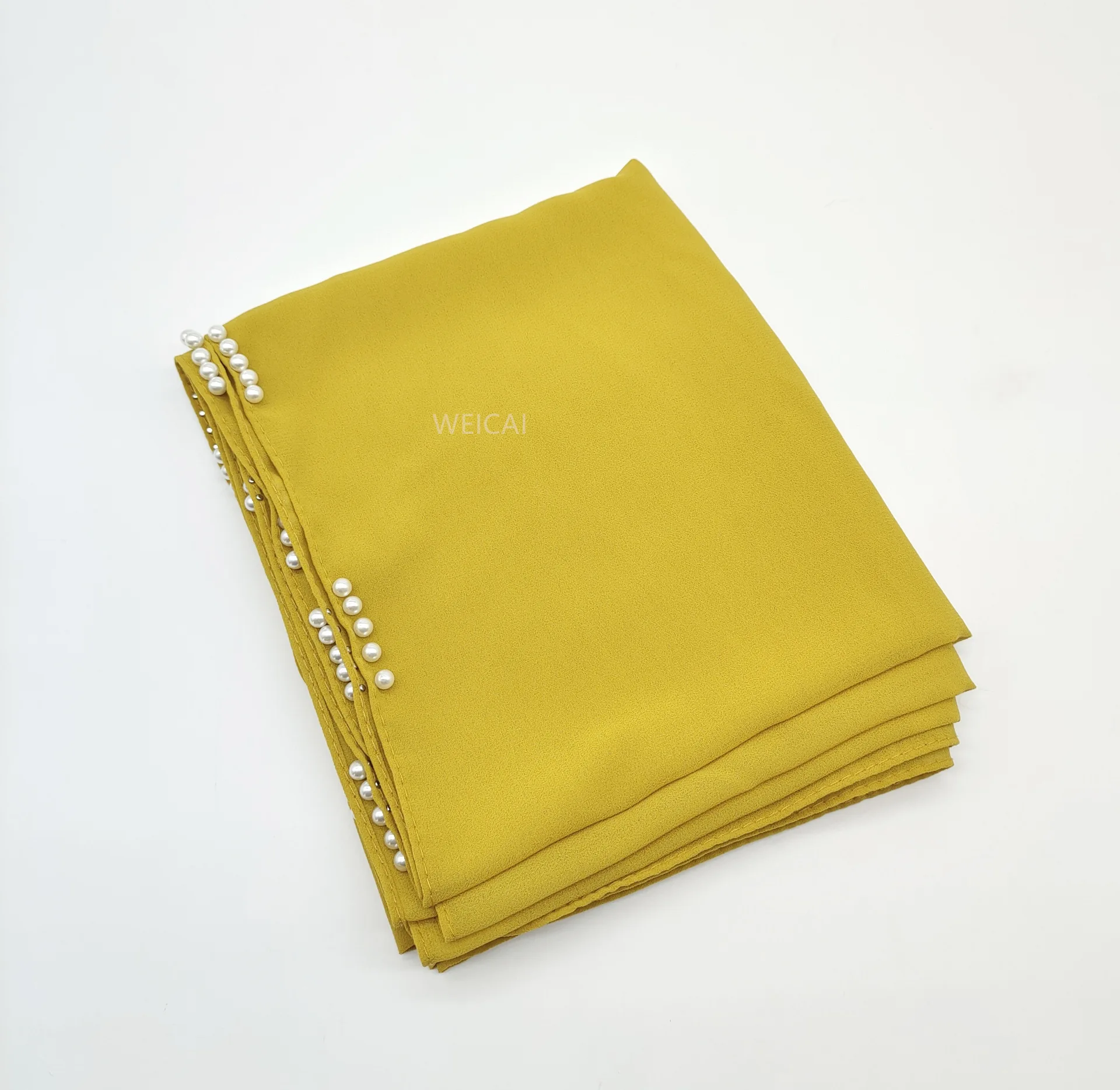 Жемчужный шифоновый шарф с бусинами малайский индонезийский платок хиджаб