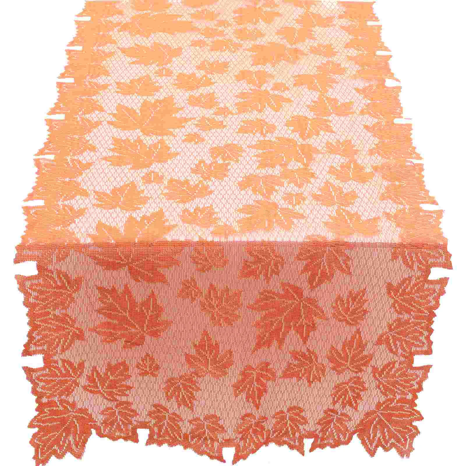

Table Thanksgiving Runner Scarf Maple Leaves Mantle Cloth Fall Cover Autumn Fireplace Tablecloth Harvest