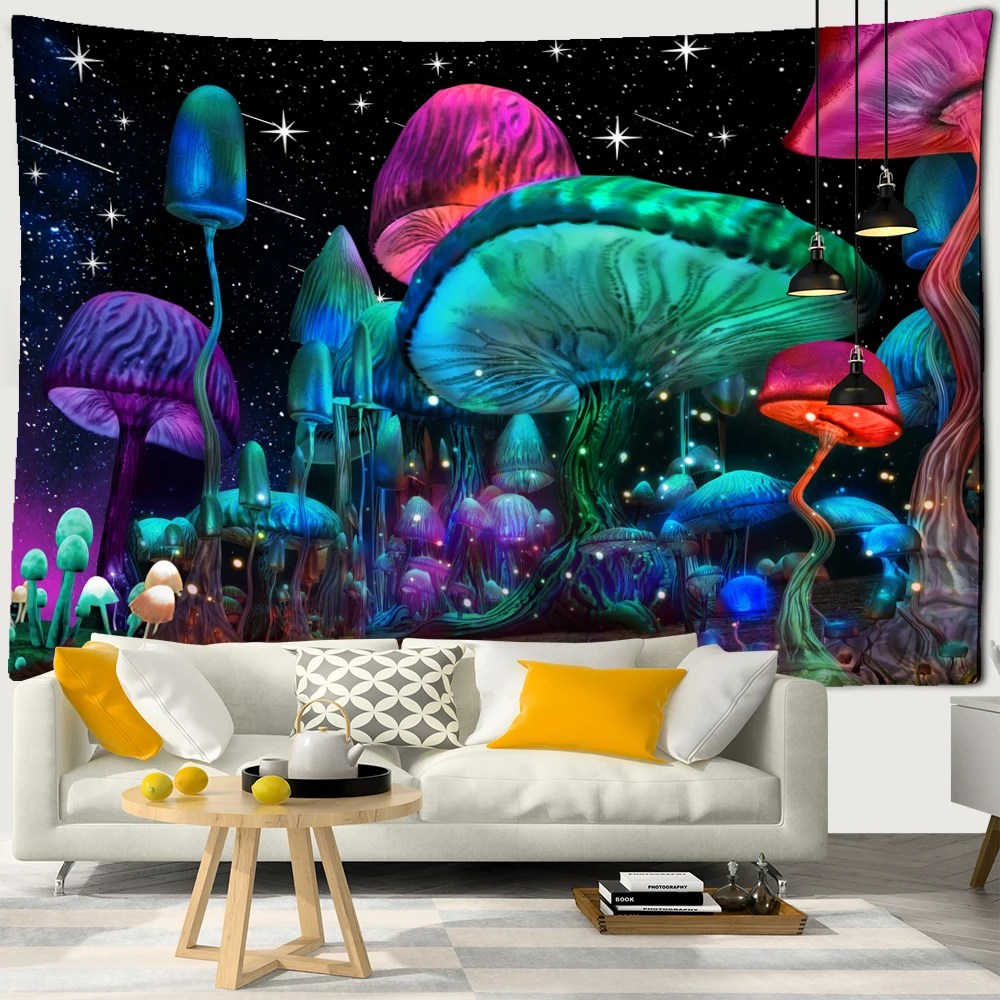 Психоделическое ночное небо звездное искусство настенное украшение в стиле бохо