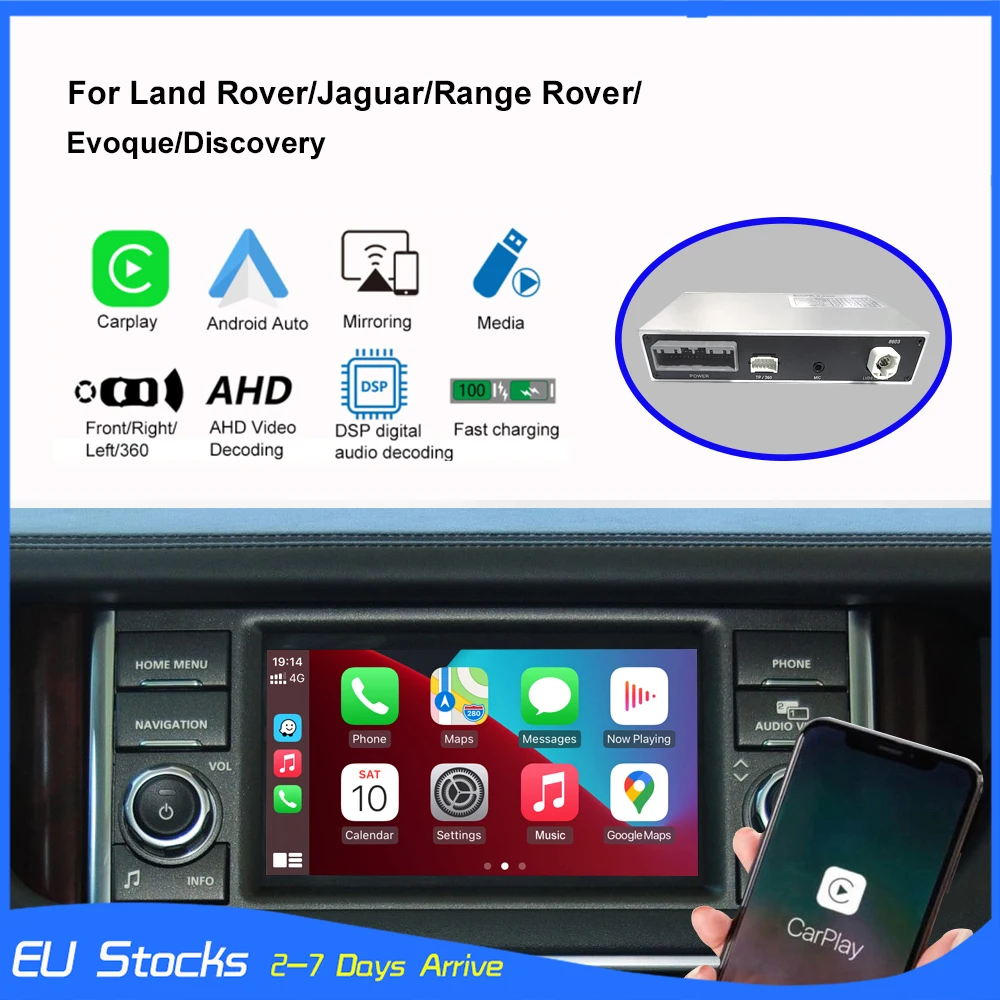 

Wireless Apple Carplay For Land Rover/Jaguar/Range Rover/Evoque/Discovery Android Auto Multimedia USB Navigation DSP Radio Play