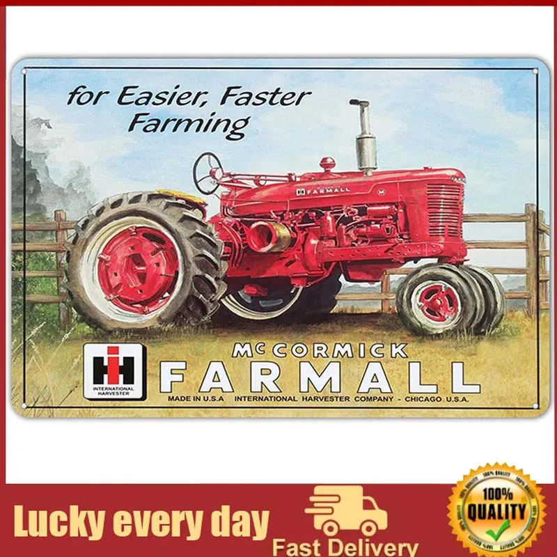 

Agedsign Farmall Model M Tractor IH Fast Farming Equipment Vintage Style Metal Tin Sign wall decor room decoration metal plate