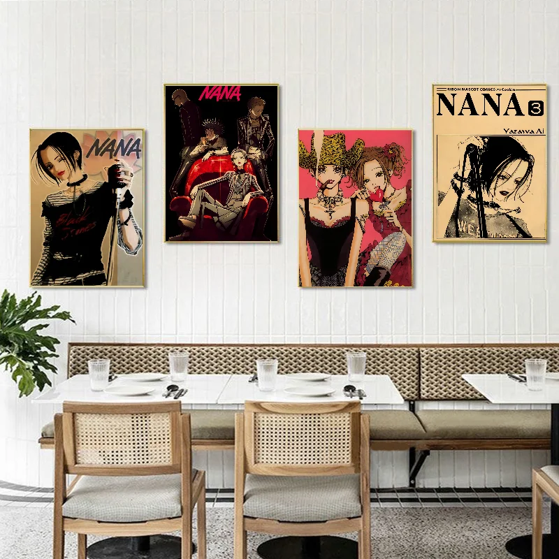 Забавный японский аниме Нана Осаки плакат самоклеящаяся художественная