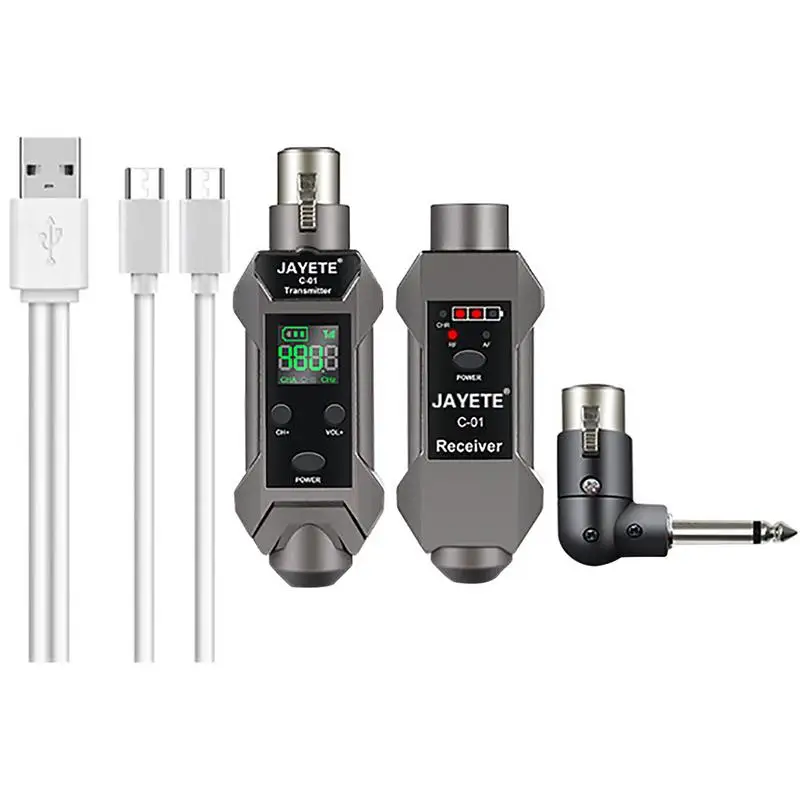 

Microphone Wireless System Micphone Wireless Transmitter System Rechargeable 2.4 GHz Wireless Guitar AudioTransmission System48V