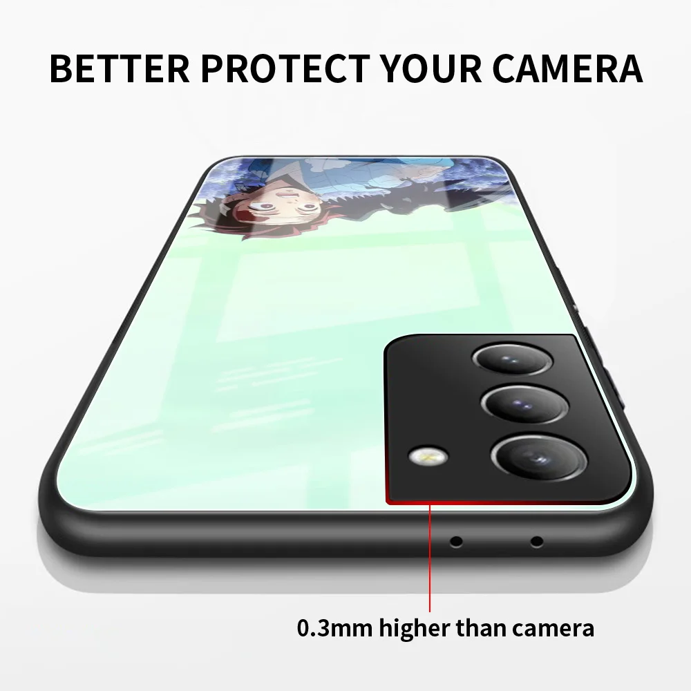 Фото Стеклянный чехол Imetsu No Yaiba для Samsung Galaxy S22 S20 FE S21 5G S10 S9 Plus Note 10 20 Lite №3