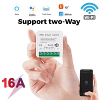 16a mini smart wifi diy switch supports 2 way control smart home module breaker works with alexa google home smart life app