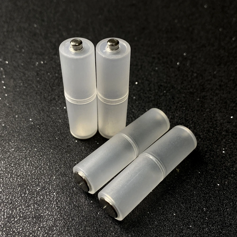 Чехол-переходник для аккумуляторов, 4 шт., размеры AAA/AA, пластиковый