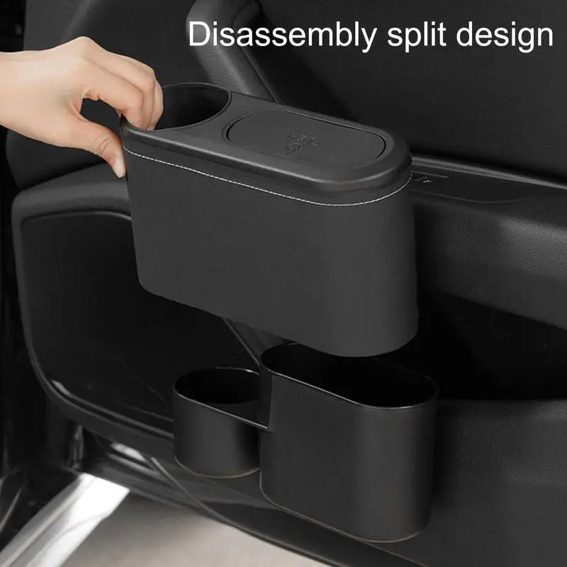 

Автомобильная корзина для мусора с крышкой, универсальный органайзер, подвесная коробка для хранения мусора в автомобиле, контейнер для стакана, автомобильные аксессуары