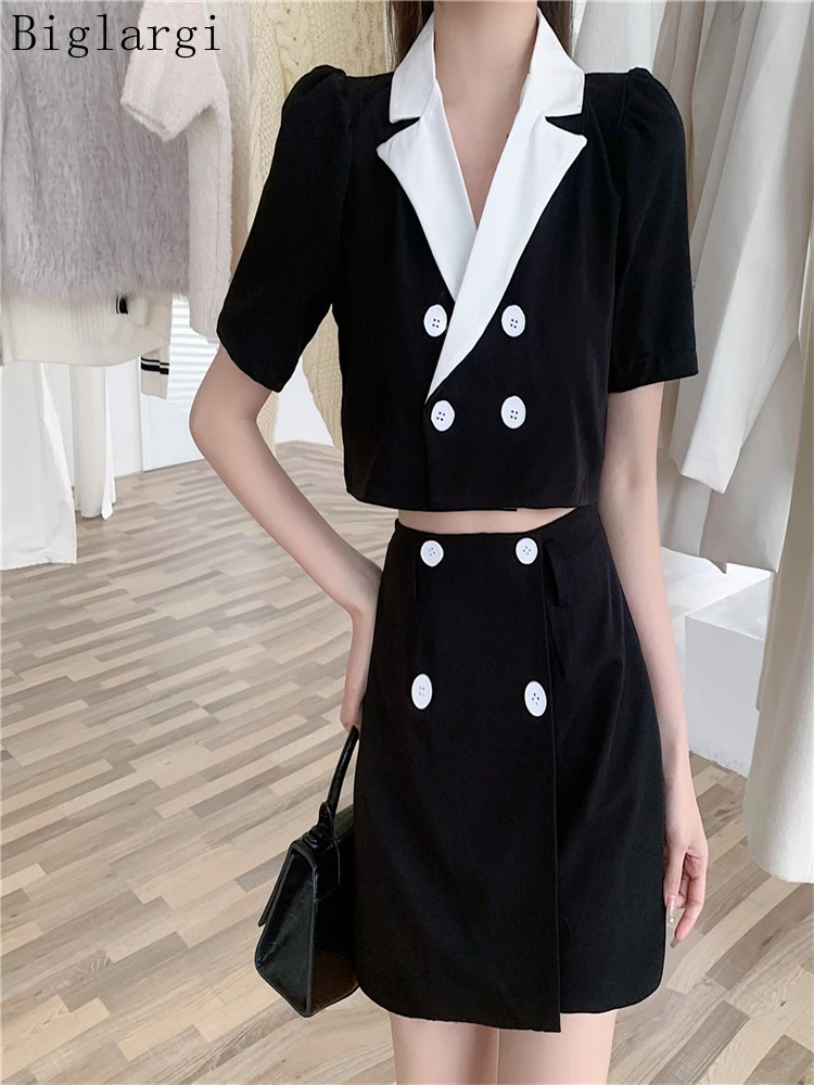 

2 Two Piece Sets Skirt Women 2022 Summer Fashion New Ladies Womens Korean Set Skirts Woman Office Sexy Modis Short Elegant