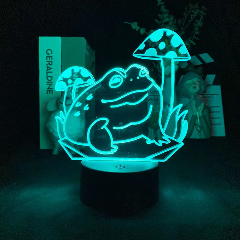

LED Nightlight Cute Frog Cartoon Colorful Changing LED Light for Children Room Home Decorative Table 3d Lamp Kids Xmas Gifts