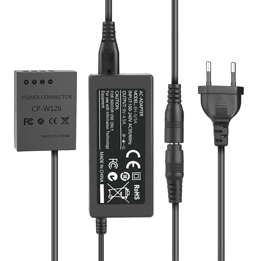 

CP-W126 DC Coupler NP-W126 Dummy Battery Power Adapter Kit for Fujifilm XT3 XT30 XT2 XT1 X-T200 X-Pro2 X-Pro3 X-S10 X-E2 X-M1