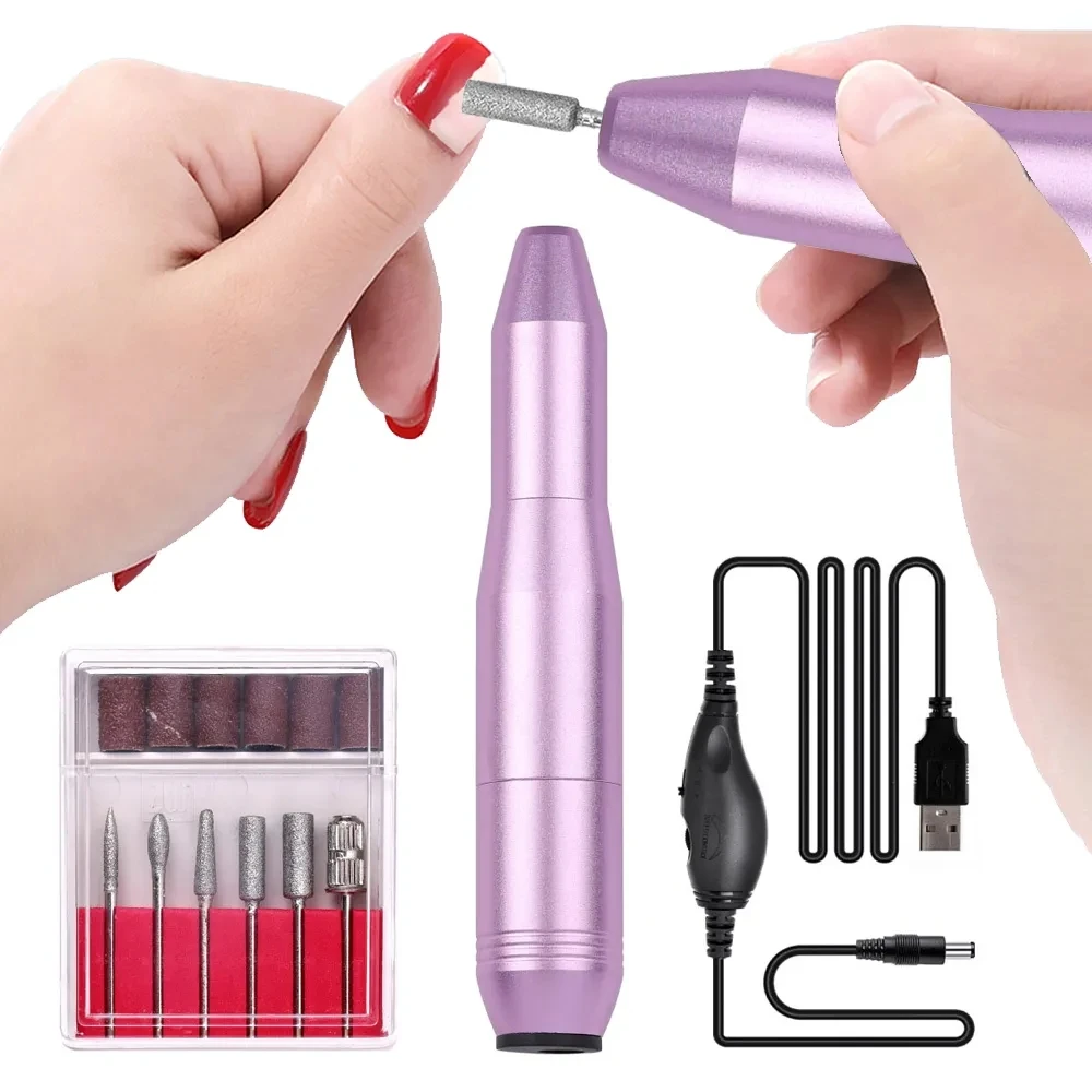 

Машинка для маникюра и педикюра CNHIDS, профессиональная портативная электрическая машинка для полировки ногтей с USB-портом