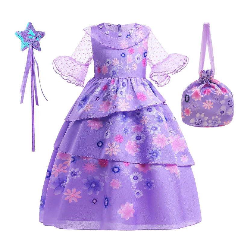 Children Girls Halloween Cosplay Anna Elsa Belle Costume Baby Party Gown Infant Alice Princess Dress Christmas Kids Clothing Set images - 6
