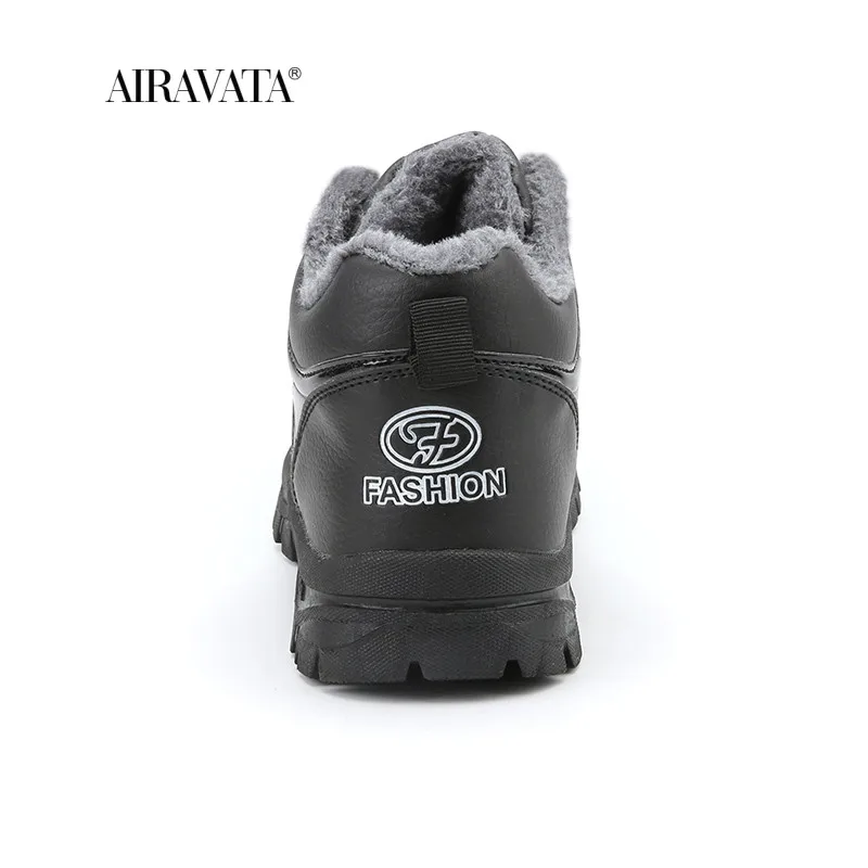 Men Fashion Winter Shoes Comfortable Soft Warm Hiking Boots Thick Wear-resistant Non-slip Waterproof