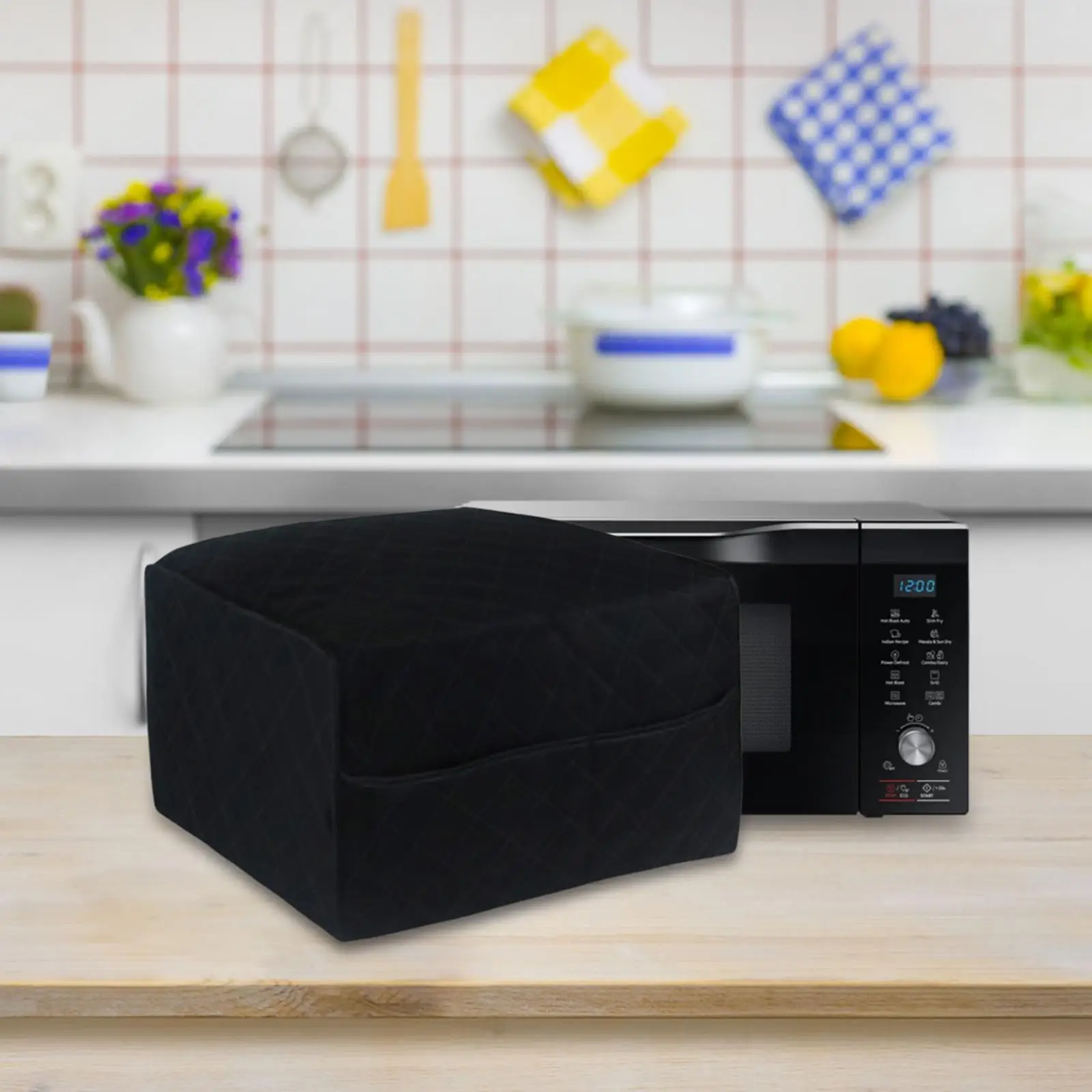 

Microwave Cover Polyester Heat Resistant Waterproof for Home Organizer Bar