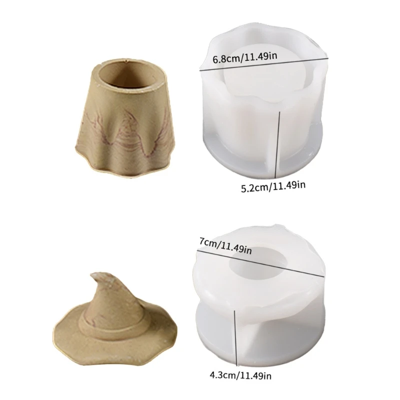 95AB Многофункциональная силиконовая форма для шляпы ведьмы формы подсвечников