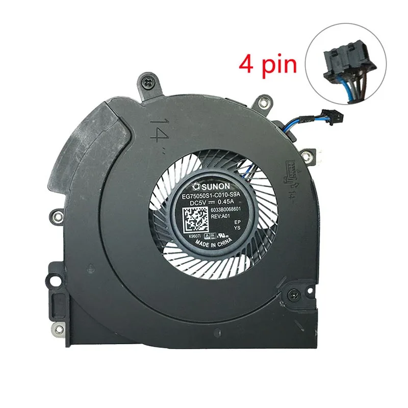 

New Original for HP EliteBook 840G5 840 G5 G6 ZBOOK 14U G5 G6 Cooler fan EG75050S1-C010-S9A Laptop CPU Cooling Fan L14372-001