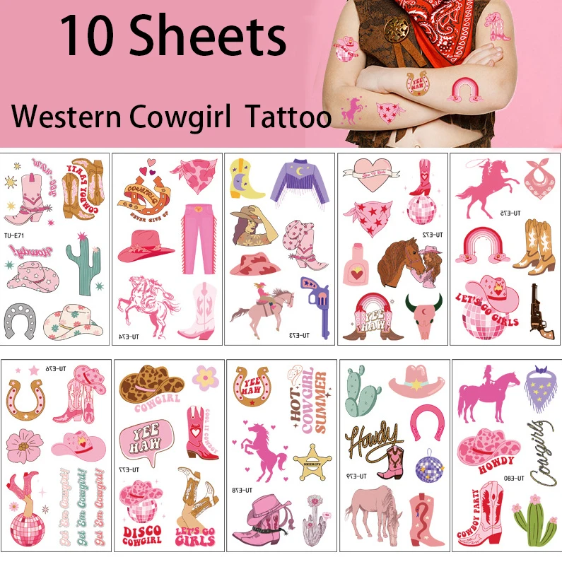 

Временные татуировки Западная пастушка 10 листов