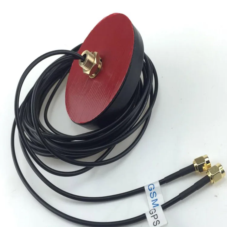 GPS GSM screw thread mount tracker system antenna in onepieces 1.5m cable SMA male