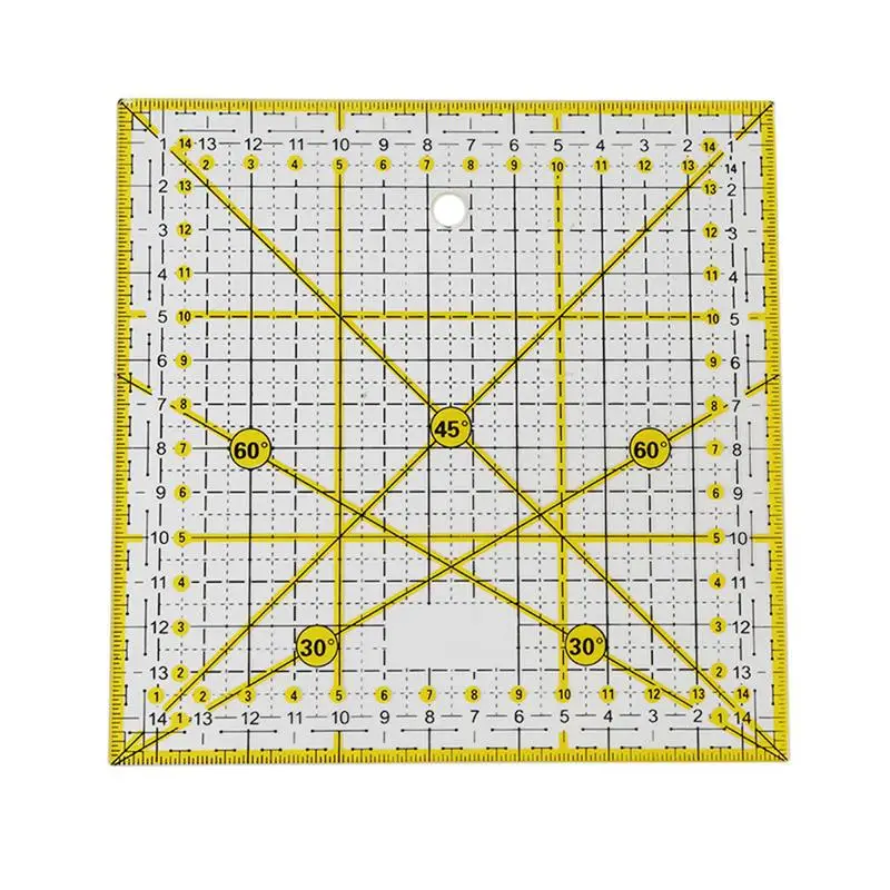 

15x15CM DIY Square Patchwork Feet Tailor Yardstick Cloth Cutting Rulers Sewing Tool Grid Cutting Tailor Craft Scale Rule