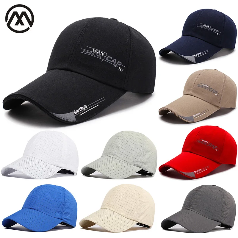

Men's Baseball Cap Female Hat Outdoor Cap Dad Hat Sports Cap Shade Spring Summer Cap Long Visor Hat Black hat Unisex Outdoor Cap