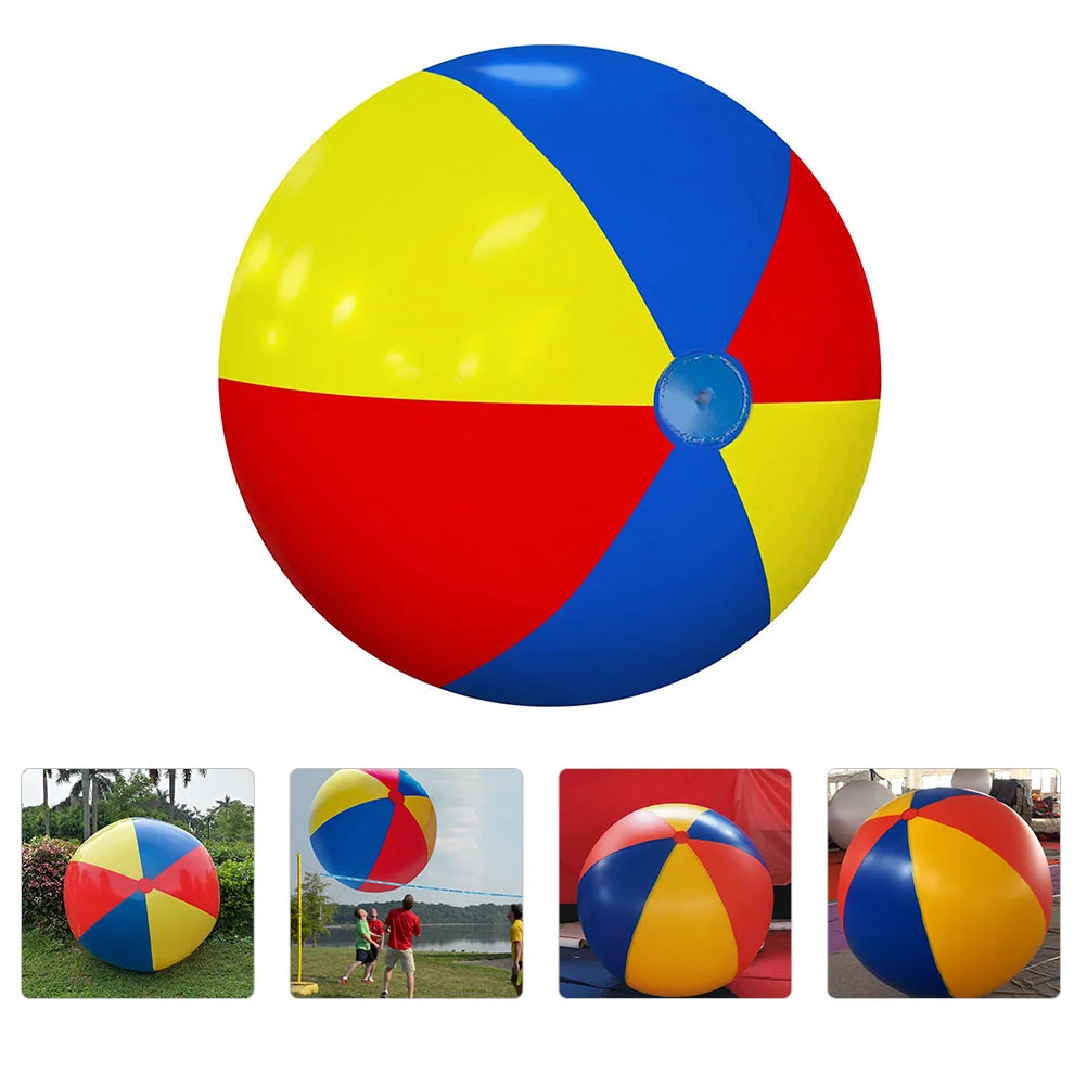 

1Pc Chic Fun Prime Sturdy Colorful Play Balls Large Inflatable Beach Balls Beach