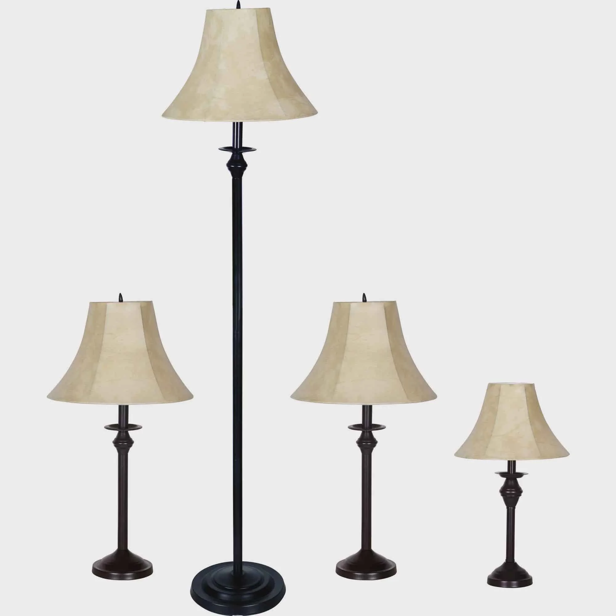 

HMTX Traditional 4-Piece Table and Floor Lamp Set, Bronze