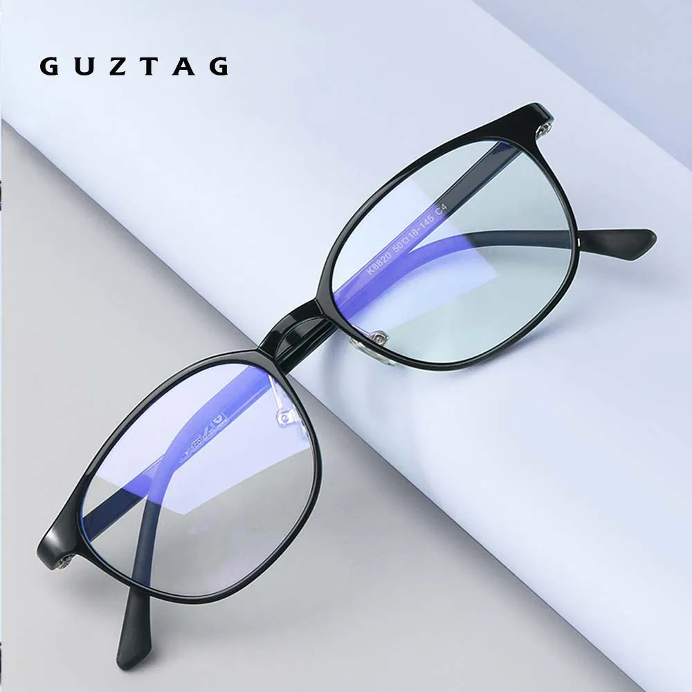 

GUZTAG Unisex Anti Blue Light Blocking Glasses Women Men 2022 Vintage Round Casual Computer Goggles Optical Eyeglasses 8820