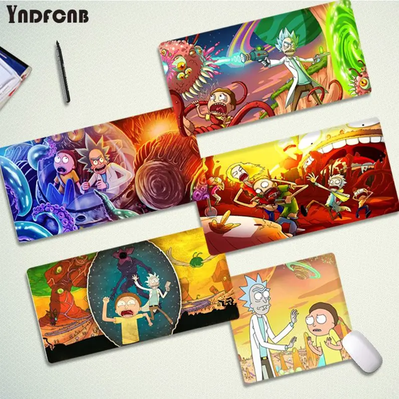 

RICKS AND MOR-TYYS Mousepad New Rubber Mouse Durable Desktop Mousepad Size For Game Keyboard Pad For Gamer