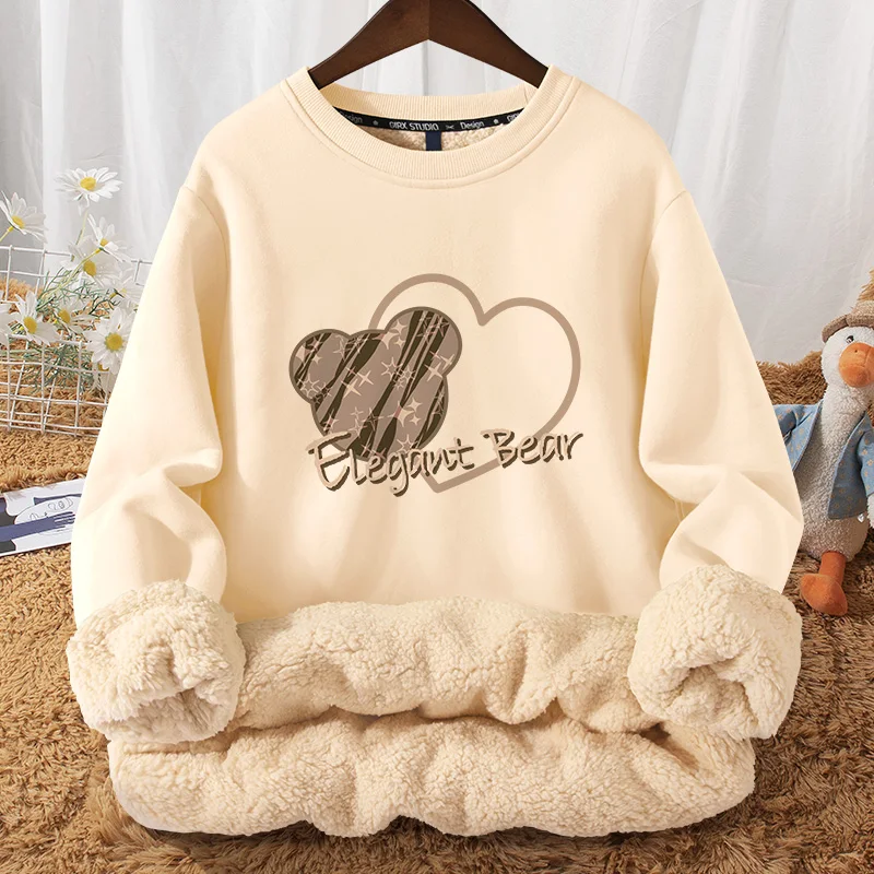 

Cashmere Round Neck Sweater for Women Thickened Cashmere Coat for Autumn and Winter Thickened Warm Jacket for Women 2022winter