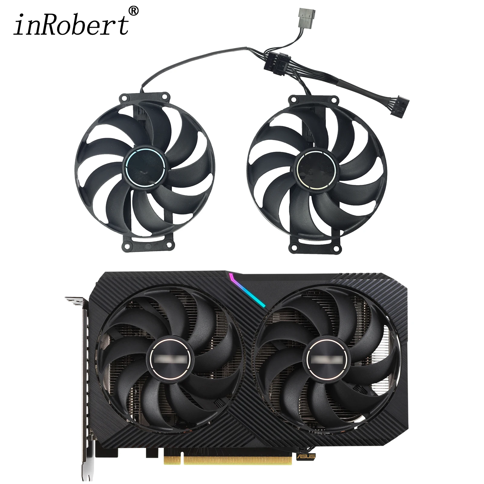 Оригинальный охлаждающий вентилятор видеокарты CF9010U12D T129215SU RTX 3060 3060Ti 3050 охлаждающий вентилятор для ASUS RTX3060 DUAL OC RTX3060Ti