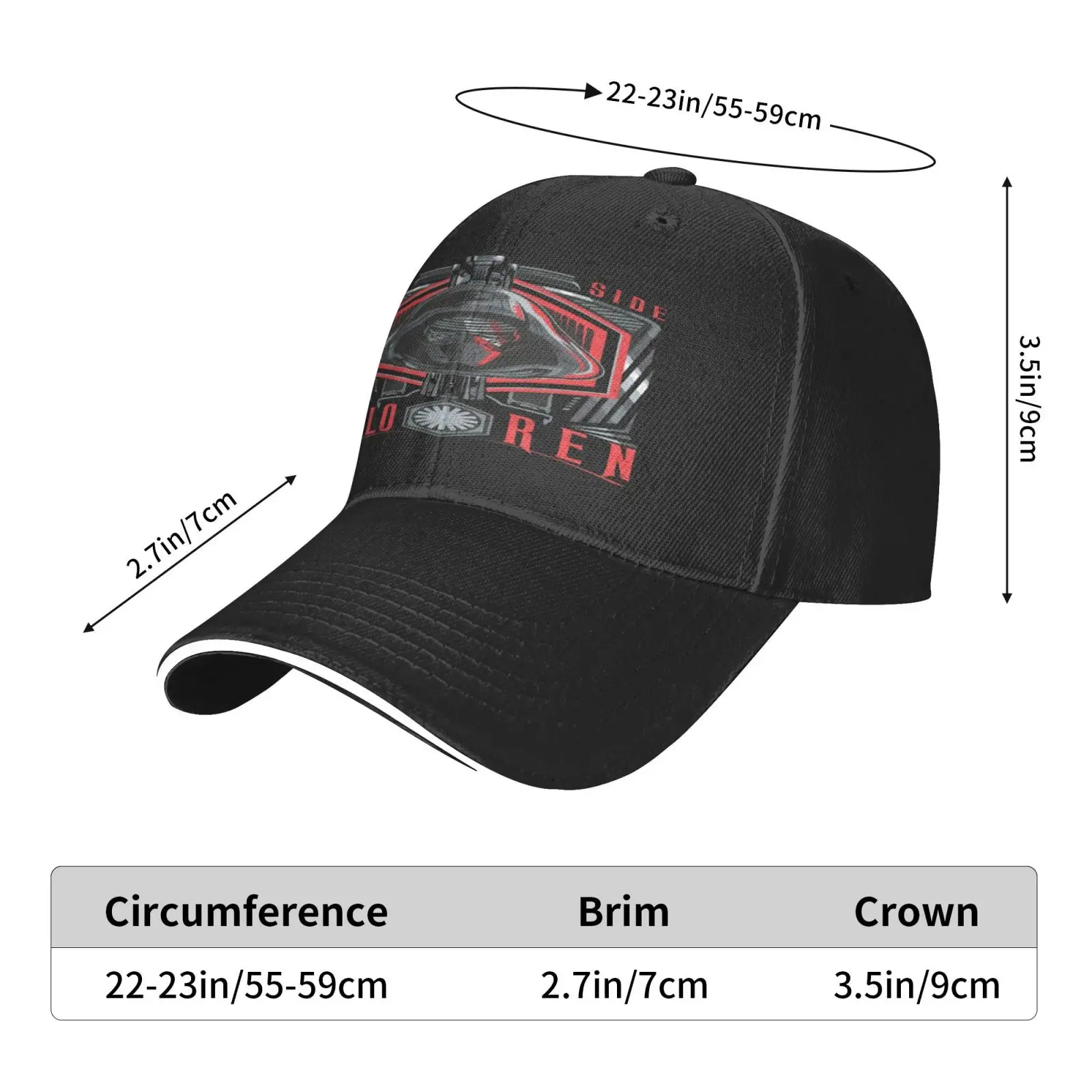 

Kylo Ren Lord Star Vader Rogue Personalized Custom Logo Hats For Women Personalized Sun Hat