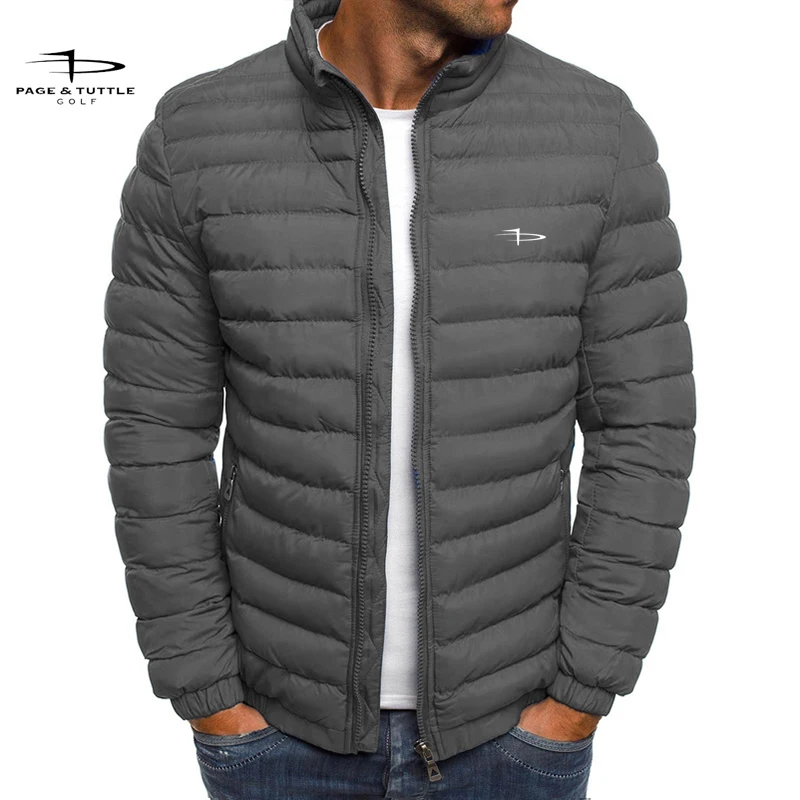 

Manteau en duvet de coton épais pour hommes, col montant, tendance loisirs, chaud, stock, hiver, nouveau, 2024