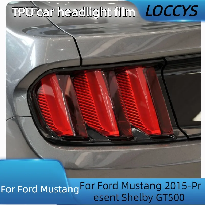 

For Ford Mustang 2015-Present Shelby GT500 Car Headlight Taillight Protection Tint Film Smoke Black Transparent TPU Sticker