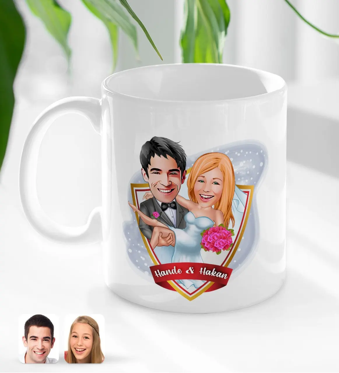 

Персонализированная карикатура для белой кружки