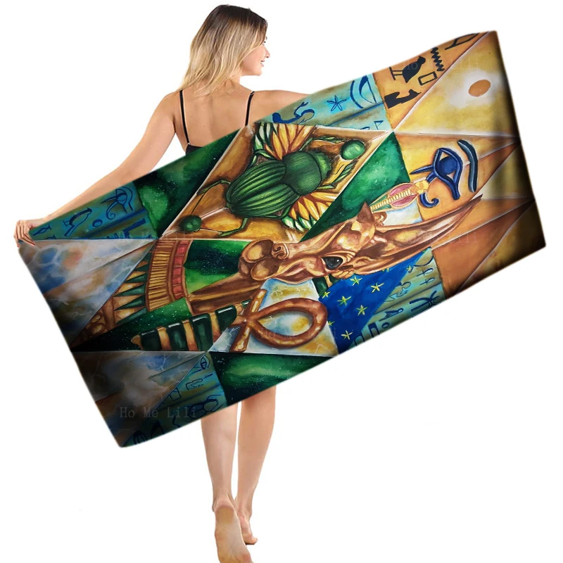 

Ancient Egypt Anubis Eye Of Horus Hieroglyphic Egyptian Goddess Isis Quick Drying Towel By Ho Me Lili Fit For Yoga Fitness