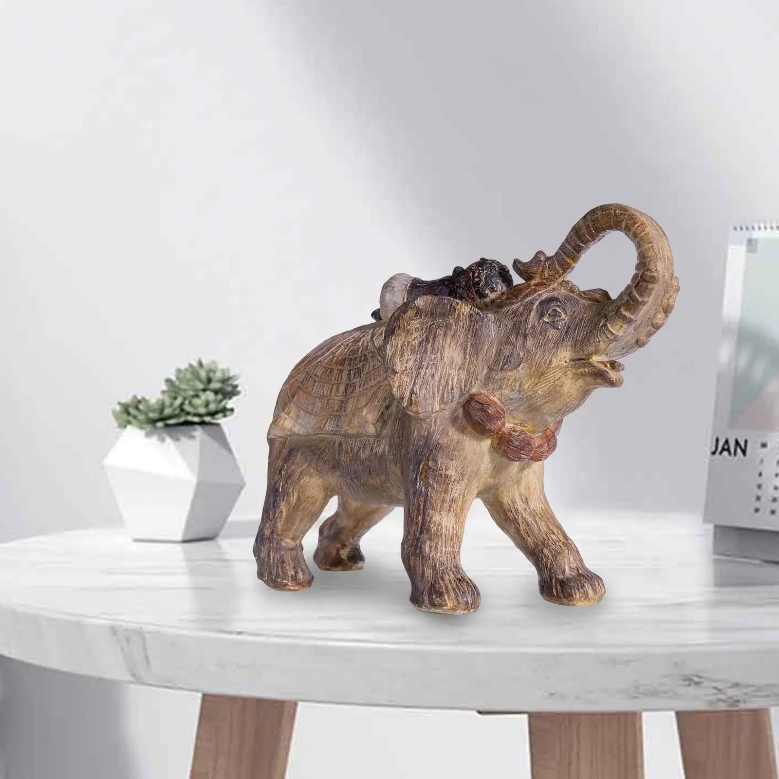 

Статуя Слона фэн-шуй, статуэтка с орнаментом из смолы, Ремесленная скульптура