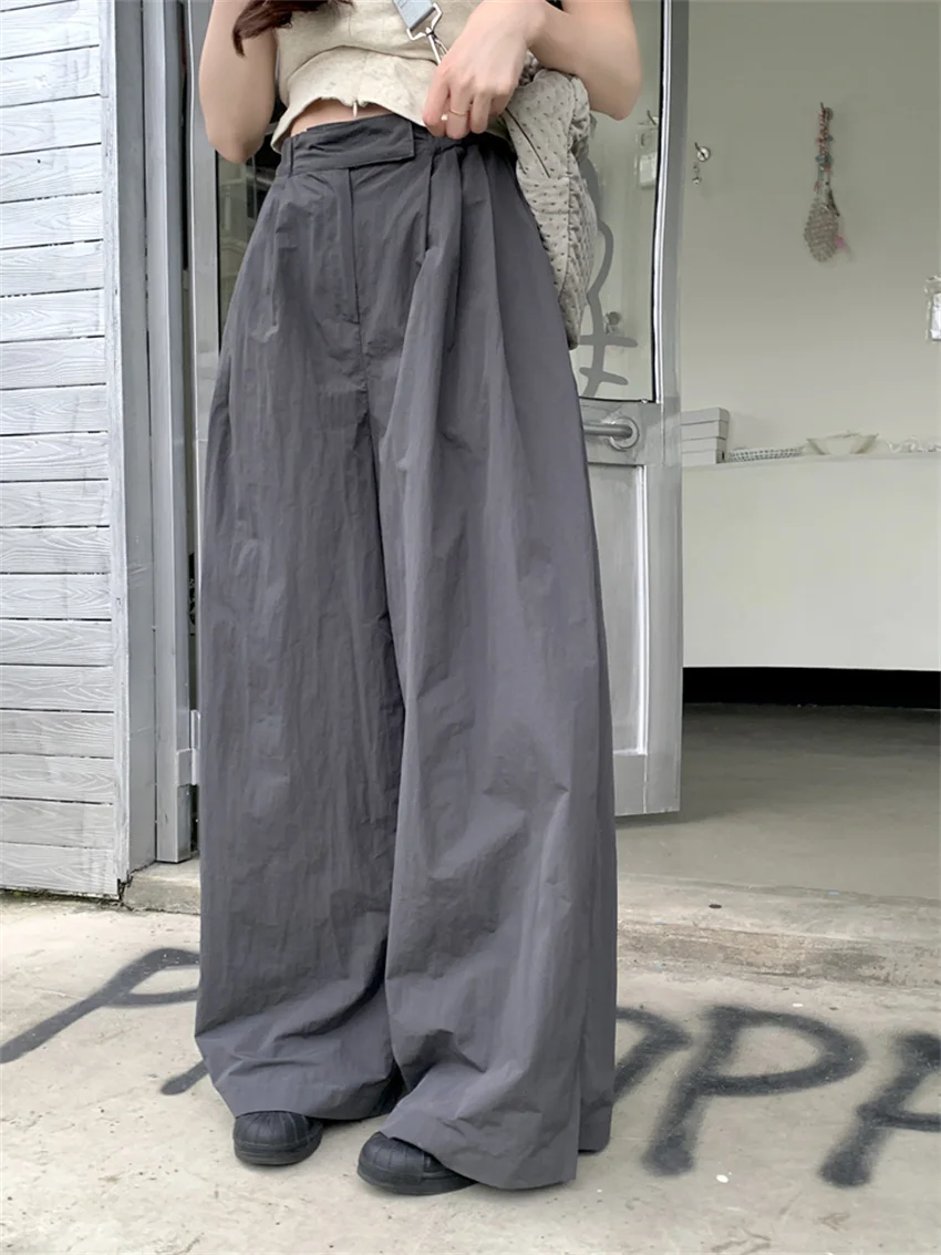 Летние шикарные однотонные брюки PLAMTEE 2024 Свободные повседневные универсальные
