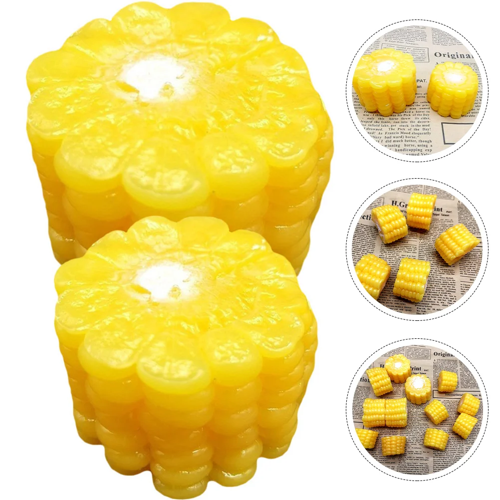 

Corn Fake Simulation Vegetable Cut Vegetables Model Artificial Kitchen Photography Lifelike Ornament Props Pretend Toys Slices