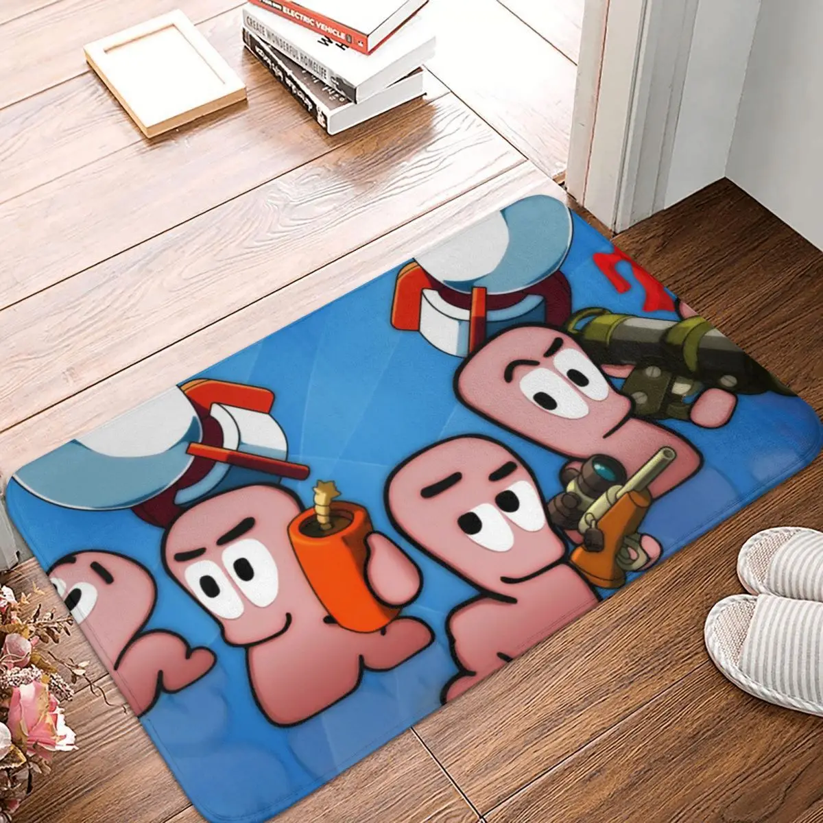 

Противоскользящий коврик для ванной с рисунком из червей W.M.D