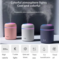 toolikee 300ml air humidifier usb ultrasonic cool mist maker colorful cup use in car humidifier air purifier nightlight function