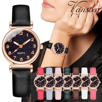 fashion top women digital wristwatches brand clock unique white dot dial leather strap 2022 watch lover watches relogio feminino