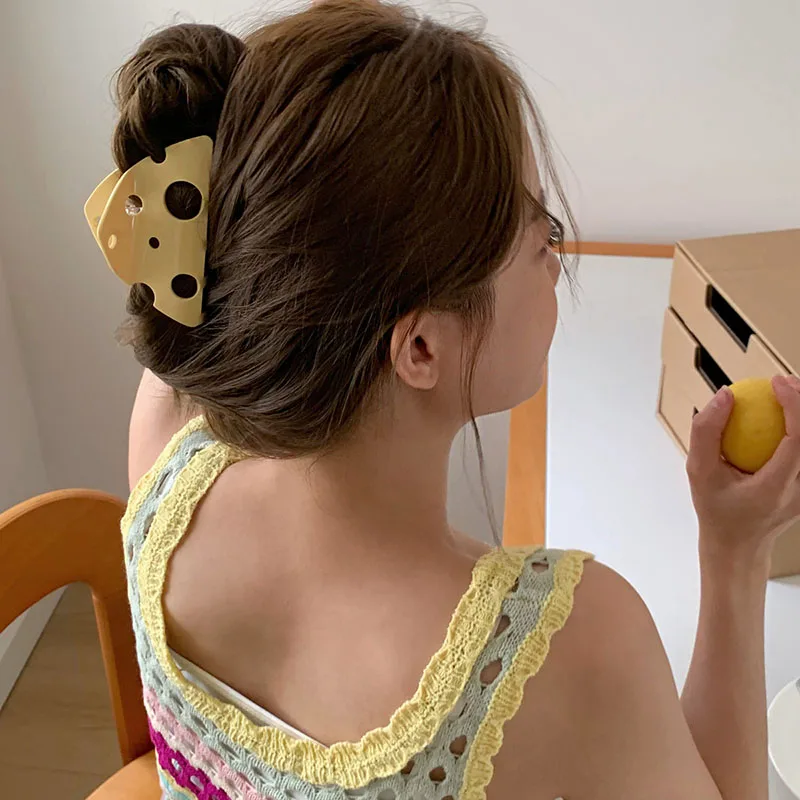 

Модный милый веселый Креативный дизайн желтая заколка для волос с сыром заколка для конского хвоста для женщин девочек аксессуары для волос в минималистическом стиле подарки