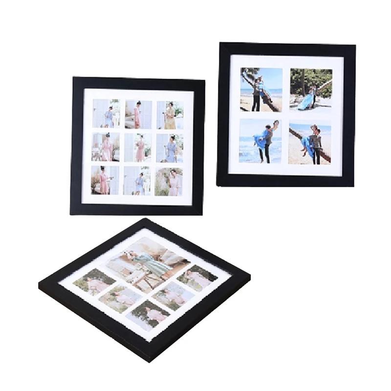 

Collage Frame Four Six Nine Grid Photo Frames DIY Solid Wood Picture Frames Wall Hanging Picture Frames Home Decor Gifts