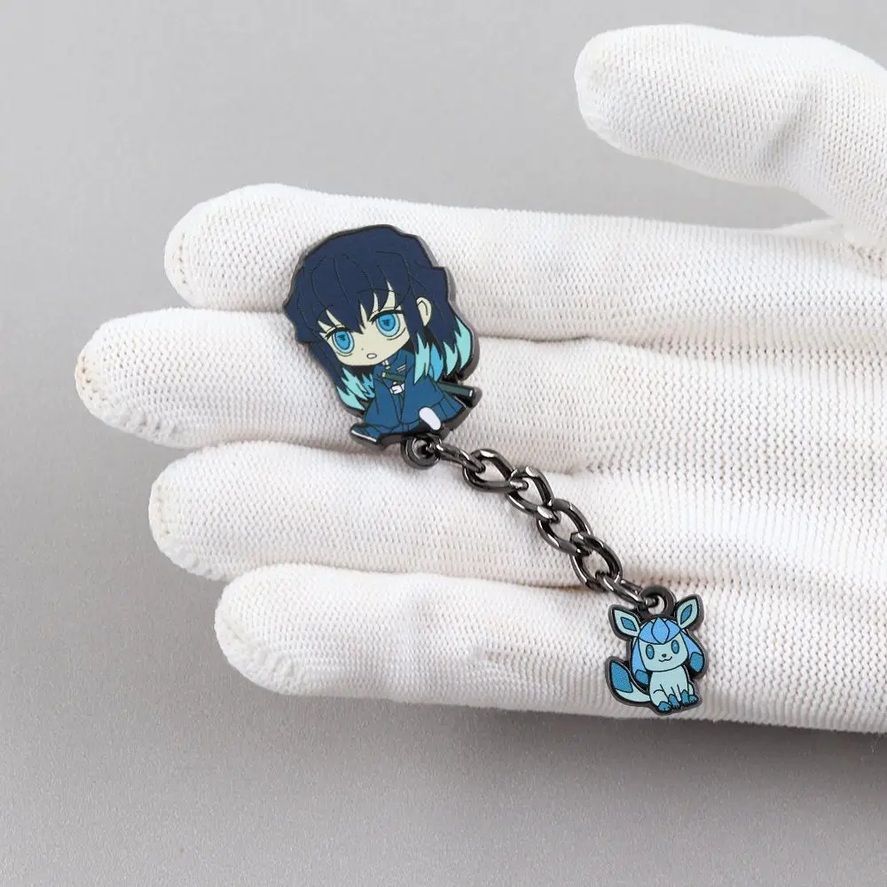Фото Брошь-значок Demon Slayer Anime Time Transparent Ichiro: Мультяшный подарок-значок для одежды, сумок, украшения, сувенир по манге №4